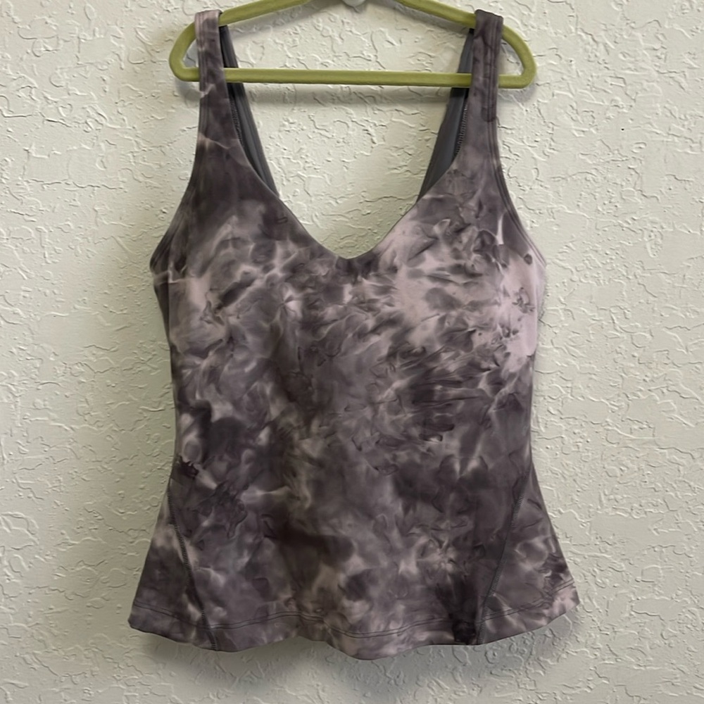 Lululemon Align Tank Waist Length size 4 Brown and Pink Tie Dye